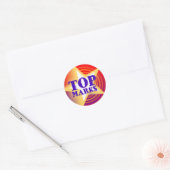 Topmerken ster sticker lof rood/mauve (Envelop)