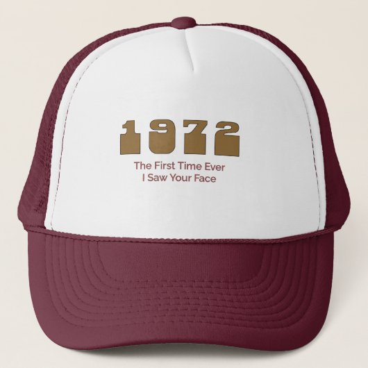 Topnummer 1972 per jaar trucker pet (Voorkant)