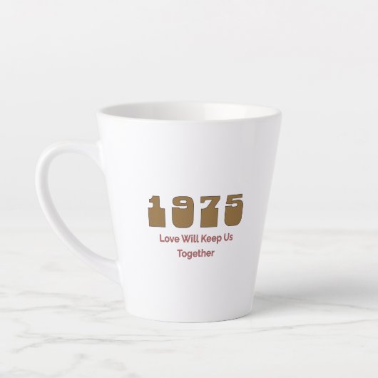 Topnummer 1975 per jaar latte mok (Links)