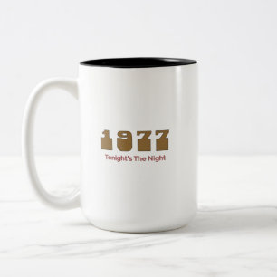 Topnummer 1977 per jaar tweekleurige koffiemok