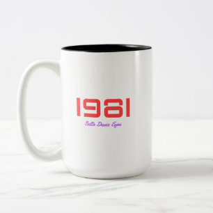 Topnummer 1981 tweekleurige koffiemok
