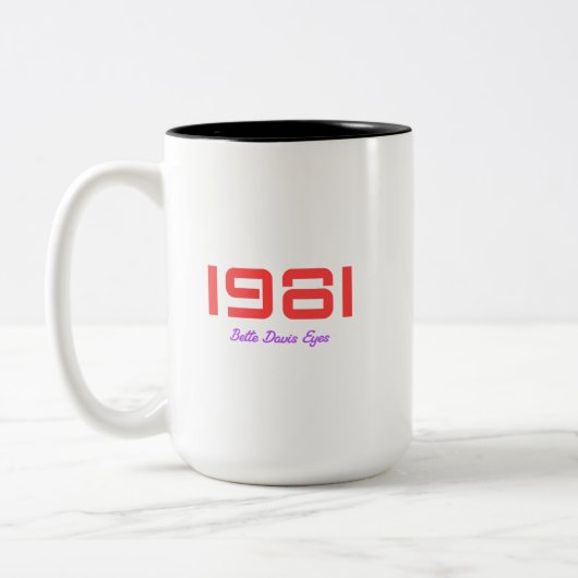 Topnummer 1981 tweekleurige koffiemok (Links)