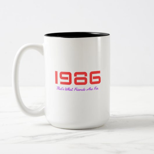 Topnummer 1986 tweekleurige koffiemok (Links)