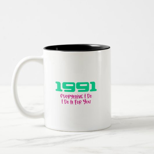 Topnummer 1991 tweekleurige koffiemok (Links)