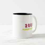Topnummer 2001 per jaar tweekleurige koffiemok (Voorkant rechts)