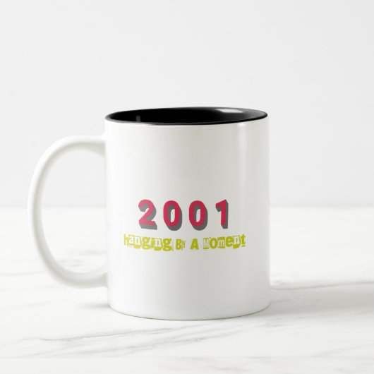 Topnummer 2001 per jaar tweekleurige koffiemok (Links)