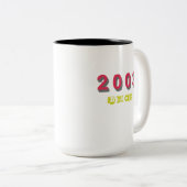 Topnummer 2003 per jaar tweekleurige koffiemok (Voorkant rechts)