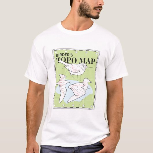 Topo-kaart van de vogels t-shirt (Voorkant)