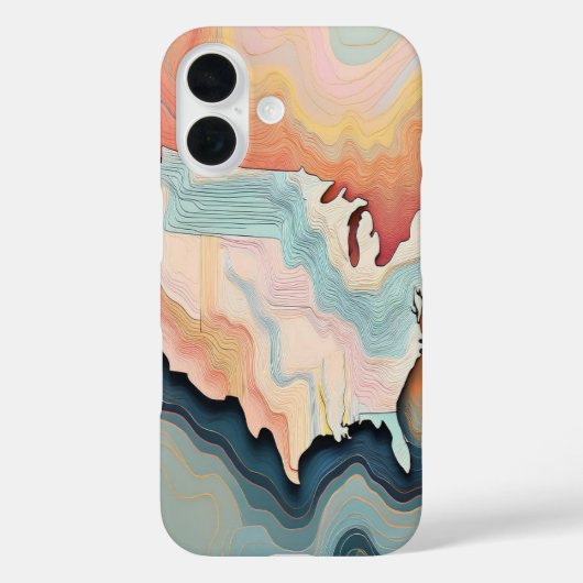 Topo Pastels Case-Mate iPhone Case (Achterkant)