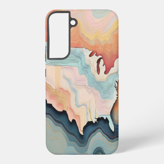 Topo Pastels Samsung Galaxy Hoesje (Achterkant)