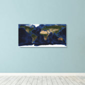 Topografie en bathymetrische verdeling van de voll canvas afdruk (Insitu (Houten vloer))