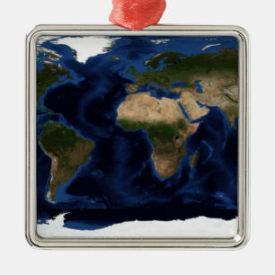 Topografie en bathymetrische verdeling van de voll metalen ornament