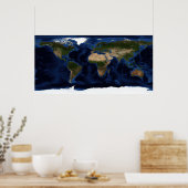 Topografie en bathymetrische verdeling van de voll poster (Keuken)