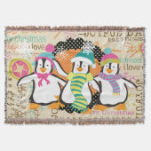 Topografie en Penguins Holiday Throw Deken (Voorkant)