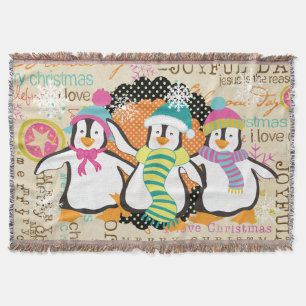 Topografie en Penguins Holiday Throw Deken