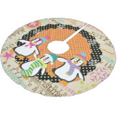 Topografie en Penguins Holiday Tree Skirt Kerstboom Rok (Gekanteld)