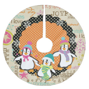 Topografie en Penguins Holiday Tree Skirt Kerstboom Rok