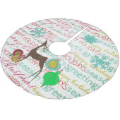 Topografie Herten Ornamenten Vakantieboomrok Kerstboom Rok (Gekanteld)