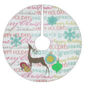 Topografie Herten Ornamenten Vakantieboomrok Kerstboom Rok (Voorkant)