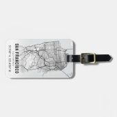 Topografie van de stadskaart van San Francisco Bagagelabel (Voorkant horizontaal)