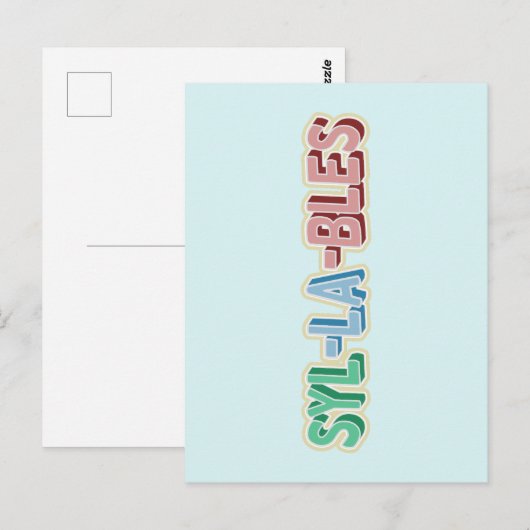 Topografie van lettergrepen briefkaart (Voorkant / Achterkant)