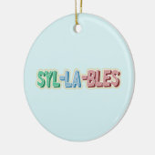 Topografie van lettergrepen keramisch ornament (Links)