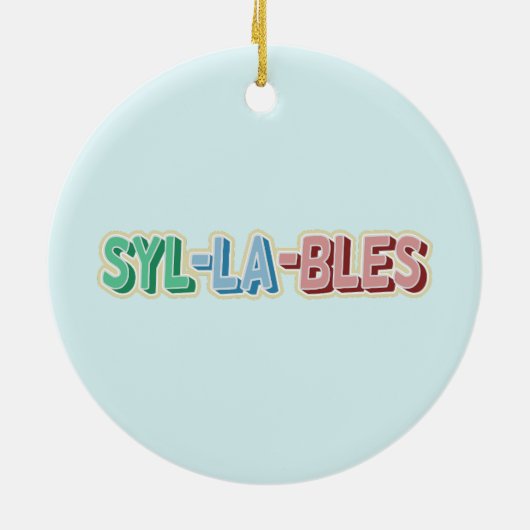 Topografie van lettergrepen keramisch ornament (Achterkant)