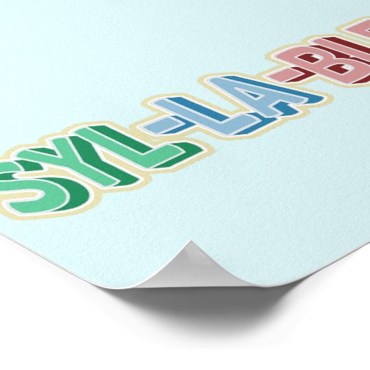 Topografie van lettergrepen poster (Hoek)