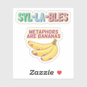 Topografie van lettergrepen sticker