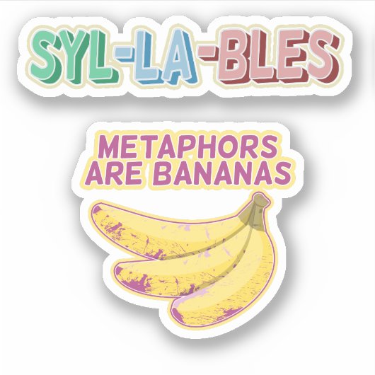 Topografie van lettergrepen sticker (Voorkant)