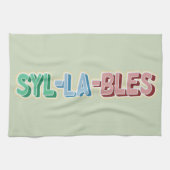 Topografie van lettergrepen theedoek (Horizontaal)