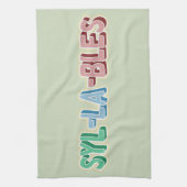 Topografie van lettergrepen theedoek (Verticaal)