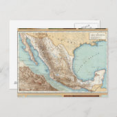 Topografie van Mexico Briefkaart (Voorkant / Achterkant)