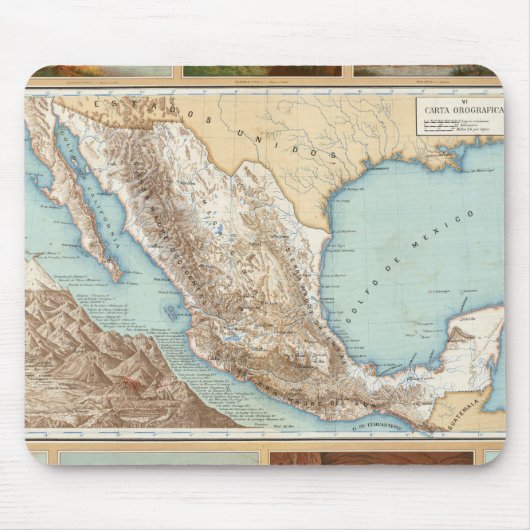 Topografie van Mexico Muismat (Voorkant)