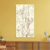 Topografie van Zuid-Nevada Canvas Afdruk (Insitu (Woonkamer))