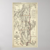 Topografie van Zuid-Nevada Poster (Voorkant)