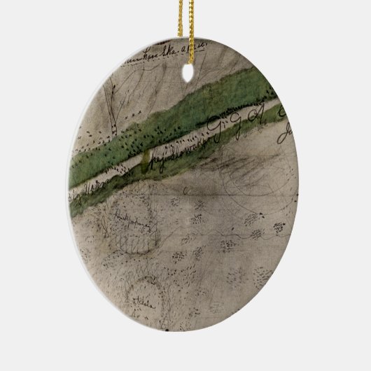 Topografisch diagram van het slagveld van de litt keramisch ornament (Rechts)