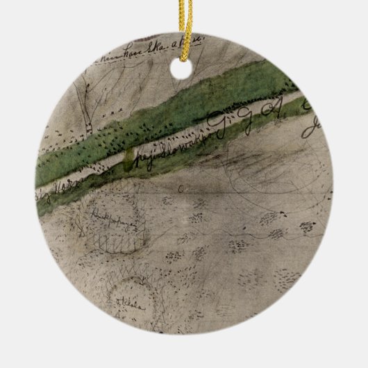 Topografisch diagram van het slagveld van de litt keramisch ornament (Voorkant)