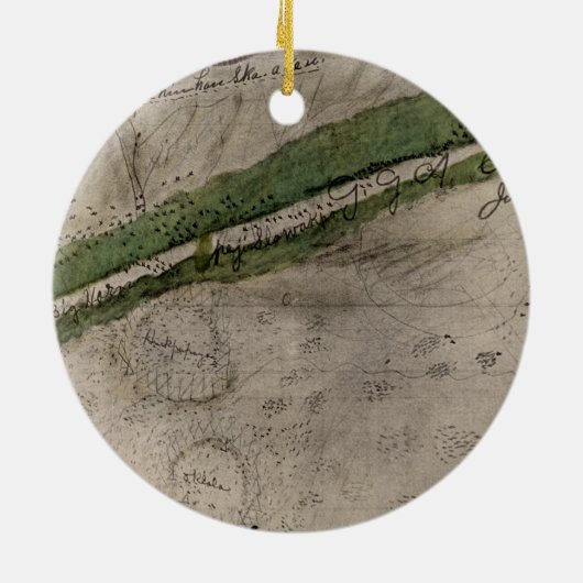 Topografisch diagram van het slagveld van de litt keramisch ornament (Achterkant)