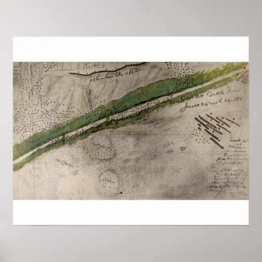 Topografisch diagram van het slagveld van de litt poster (Voorkant)