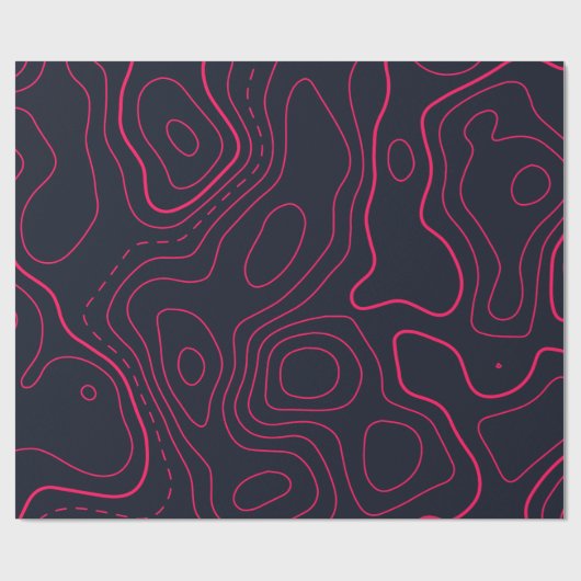 Topografisch kaartpatroon cadeaupapier (Vlak)