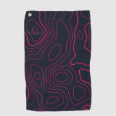 Topografisch kaartpatroon golfhanddoek (Voorkant)