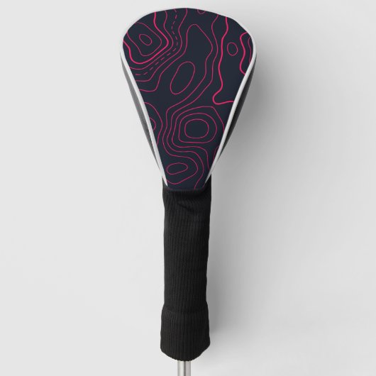 Topografisch kaartpatroon golfheadcover (Voorkant)