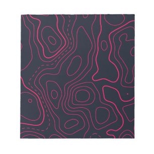 Topografisch kaartpatroon notitieblok