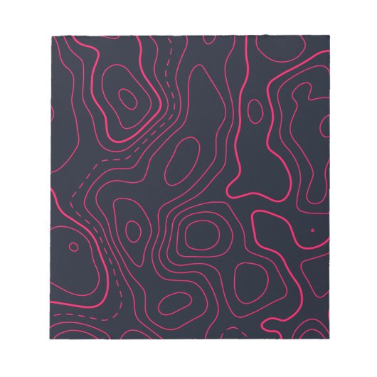 Topografisch kaartpatroon notitieblok (Voorkant)