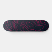 Topografisch kaartpatroon persoonlijk skateboard (Horizontaal)