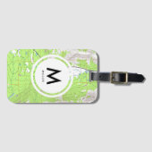 Topografisch monogram bagagelabel (Voorkant (horizontaal))