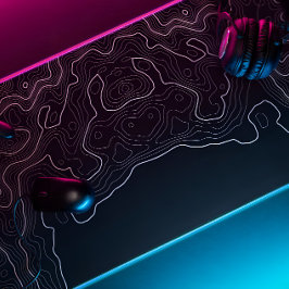 Topografisch muismatje XXL Zwart Bureaumat