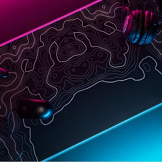 Topografisch muismatje XXL Zwart Bureaumat