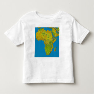 Topografisch uitzicht van Afrika Kinder Shirts
